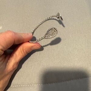 bebe Silver Teardrop Bracelet